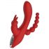 Red Revolution Hera - aufladbarer, wasserfester Dreizweigvibrator (rot) 