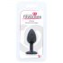 All Time Favorites - Schwarzer Silikon Anal Plug mit lila Steinchen