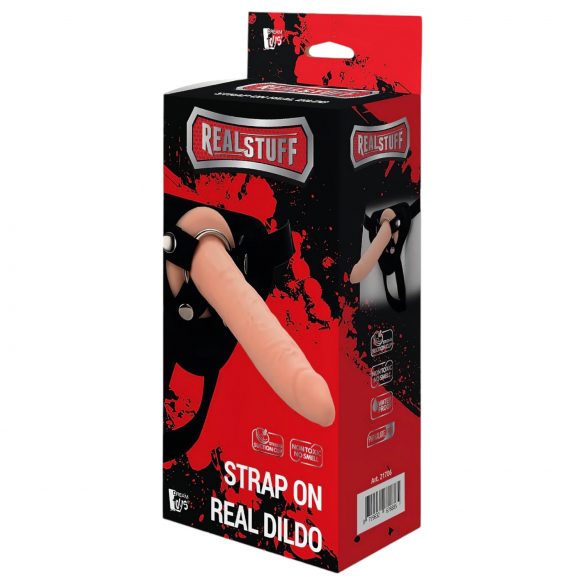 RealStuff Strap-On - schmaler anpassbarer Dildo (natur)