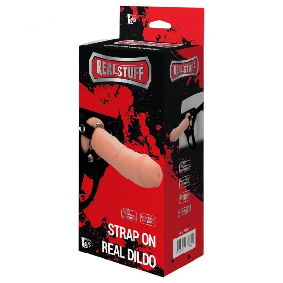 RealStuff Strap-On - realistischer, anbringbarer Dildo (naturfarben) 