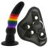 Bunte Liebe - Umschnall-Dildo (bunt) 