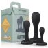 BUTTR Butt Kickers - Analdildo-Set - Schwarz (3-teilig) 