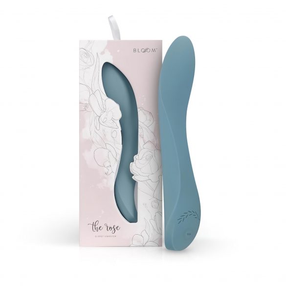 Bloom Rose - aufladbarer, türkisfarbener Silikon-G-Punkt-Vibrator 