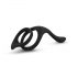 Easytoys Pleasure Ring - Flexibler Penis- und Hodenring (Schwarz)