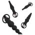 Easytoys - Wiederaufladbares Analdildo-Set - 4-teilig (schwarz) 