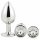 Gleaming Love - Analplug-Dildo-Set - Silber (3-teiliges Set) 