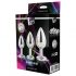 Gleaming Love - Analplug-Dildo-Set - Silber (3-teiliges Set) 