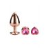 Gleaming Love - Herzförmiger Anal Kegel Dildo Set - Roségold (3-teilig) 