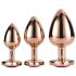 Gleaming Love - Herzförmiger Anal Kegel Dildo Set - Roségold (3-teilig) 