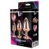 Gleaming Love - Herzförmiger Anal Kegel Dildo Set - Roségold (3-teilig) 