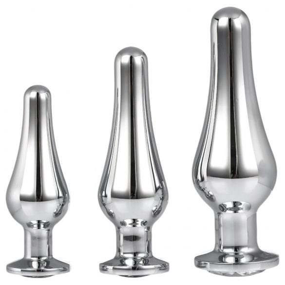 Gleaming Love - Anal-Plug-Set - Silber (3-teilig)