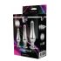 Gleaming Love - Anal Spitze Dildo Set - Silber (3-teilig) 