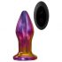 Glamour Glass - konische, funkgesteuerte, Glas Anal Vibrator (farbig) 