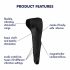 Satisfyer Men Wand - aufladbarer, wasserdichter Eichelvibrator (schwarz) 