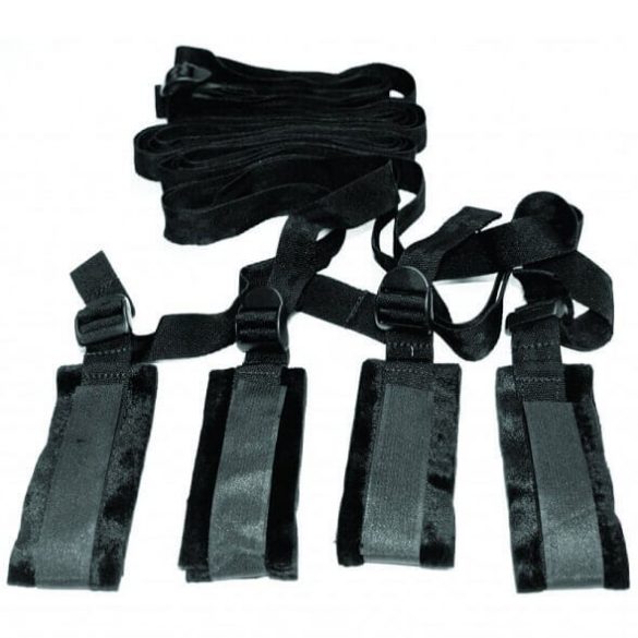 S&M - Bett Fesseln Bondage Set (Schwarz) 