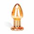 GLAS Over Easy - Glas Anal Dildo (Gold) 