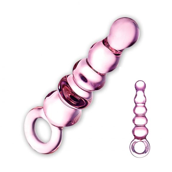 GLAS - Glas Anal-Perlenkette Dildo (pink)