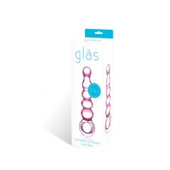 GLAS - Glas-Analkette Dildo (rosa)