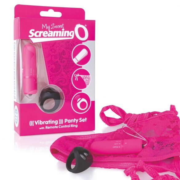 MeinGeheimnis Screaming Pant - Funkvibrator Höschen - pink (S-L) 