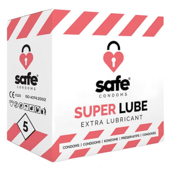 SAFE Super Lube - extra gleitfähiges Kondom (5 Stück) 