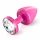 DIOGOL Anni - Analplug mit weißem Stein - pink (3cm) 