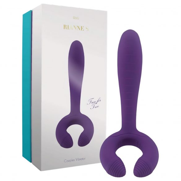 Rianne Duo - wasserdichter, akkubetriebener Partner-Vibrator (lila) 