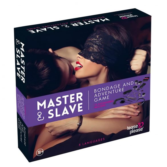 Master & Slave - Fesselspiel-Set (lila-schwarz) 