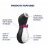 Satisfyer Penguin - wiederaufladbarer, wasserdichter Klitoris-Stimulator (Schwarz-Weiß) 