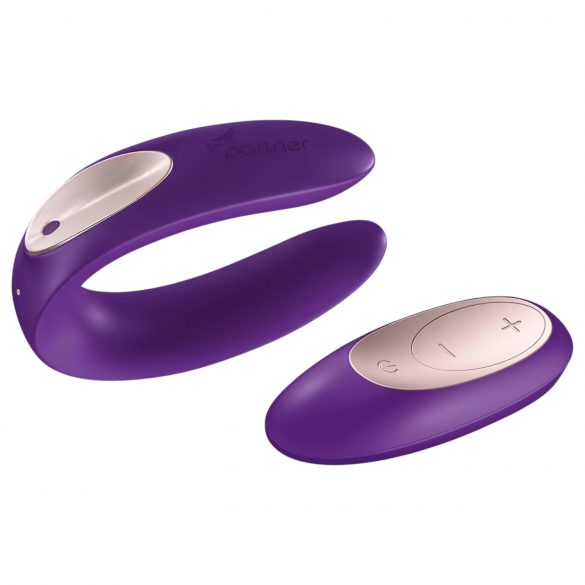 Satisfyer Double Plus - Paarvibrator mit Funksteuerung (Lila)