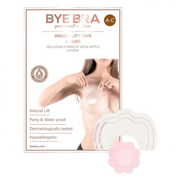 / Bye Bra A-C - Unsichtbare Brustlifting-Pads - Pink (3 Paare)