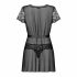 Obsessive Alluria - Spitze Robe mit Tanga (schwarz) 