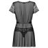 Obsessive Alluria - Spitze Robe mit Tanga (schwarz) 