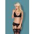 Obsessive 810-SEG-1 - Schwarzes Spitzen-Dessous-Set