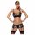 Obsessive Wonderia - Besticktes Spitzen-Set (Schwarz) - L/XL