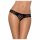 Obsessive Miamor – offenes Spitzentanga mit Strass (schwarz) - L/XL