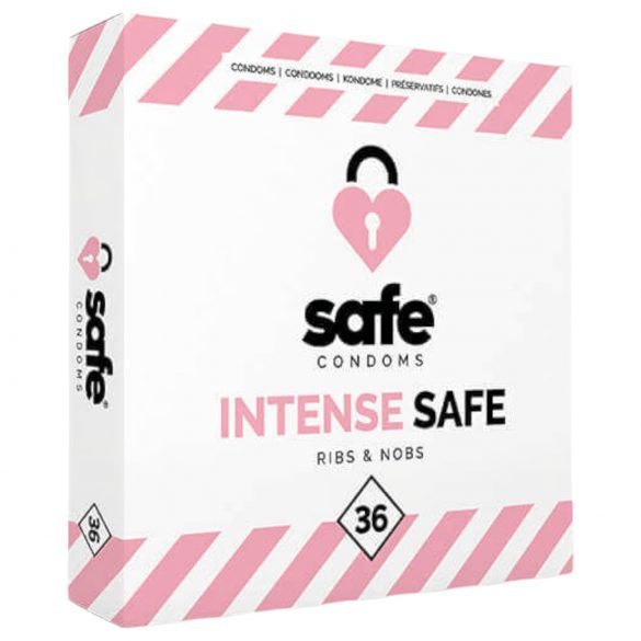 SAFE Intense - Gerippt & Gepunktet Kondome (36 Stück)