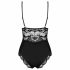 Obsessive 810-TED-1 - Spitzenverziertes, elastisches Body (Schwarz) 