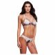 Baci - Blumiger, spitzenbesetzter BH-Set mit hinten offenem Slip  - M/L