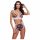 Baci - Blumiger, spitzenbesetzter BH-Set mit hoher Taille  - M/L