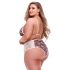 Baci Plus Size - Blumige, spitzenbesetzte BH-Set mit hoher Taille 