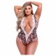 Baci Plus Size - blumige, spitzenbesetzte Body 